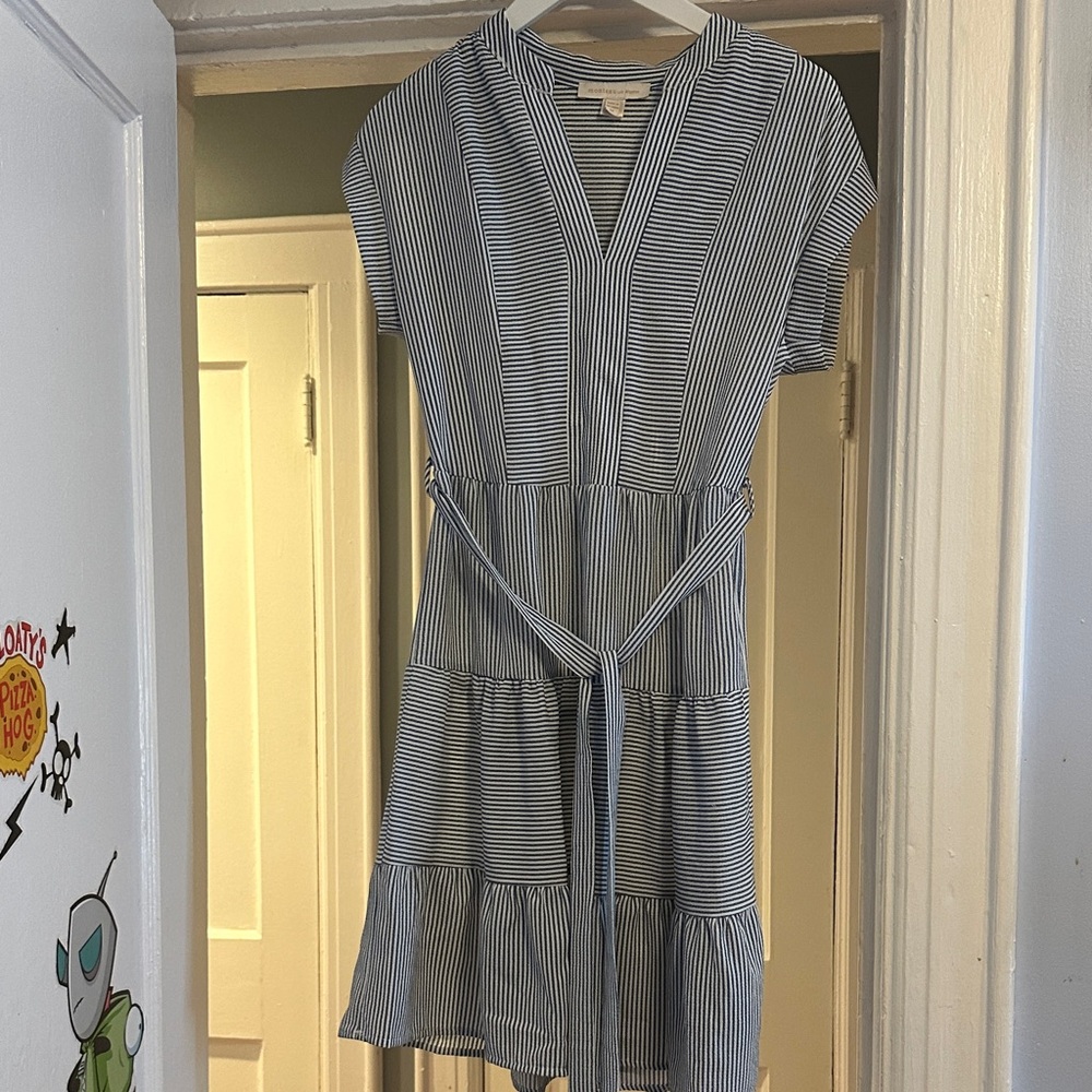 Striped V-Neck Dress